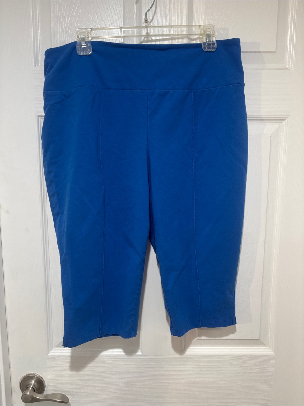 WOMEN WITH CONTROL Blue Pull On Control Top Capris